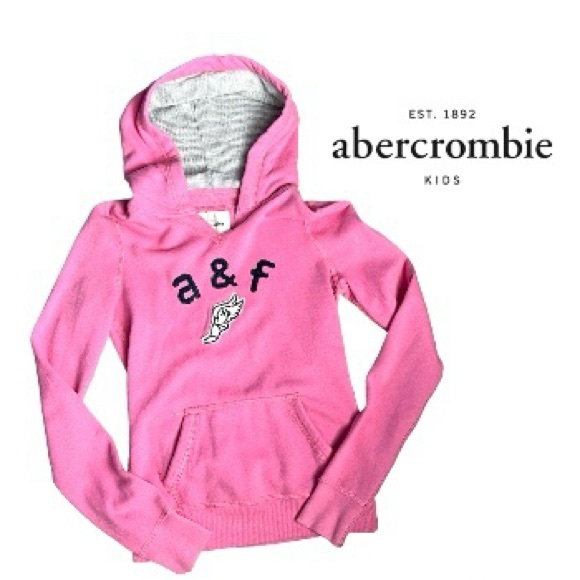 Abercrombie Kids pink cross country track and field hoodie size xl distressed - Picture 1 of 3
